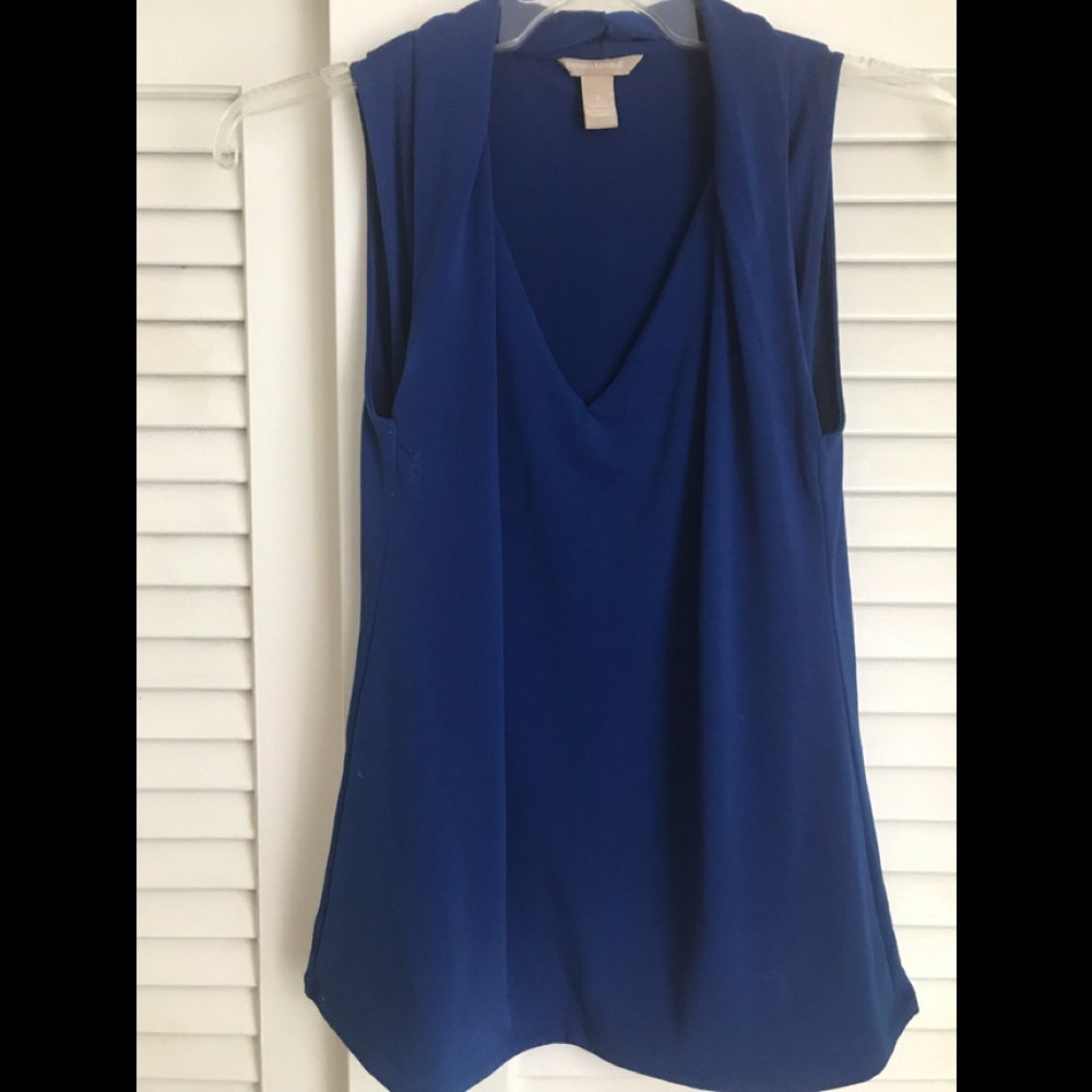 Cobalt blue v-neck blouse